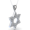 Colgante de estrella de David en 925 joyas de plata esterlina